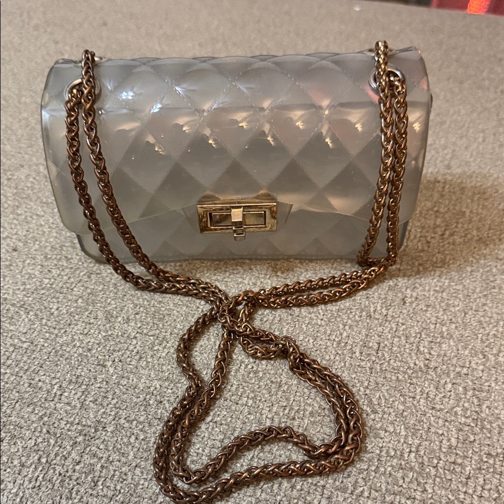 Elegant Gray Chain Bag